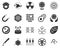 Sperm. Bioengineering glyph icons set. Biotechnology for health, researching, materials creating. Molecular biology, biomedical