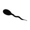 Sperm cell silhouette vector. isolated object