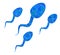 Sperm Cells Lowpoly Mocaic Icon