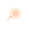 Sperm and egg flat icon, vector illustration