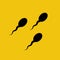 Sperm icon. Reproduction icon. Active spermatozoon seeks conception