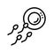 Sperm ovum line icon vector illustration sign