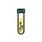 Sperm test tube line icon, vector illustration