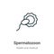 Spermatozoon outline vector icon. Thin line black spermatozoon icon, flat vector simple element illustration from editable health