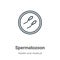 Spermatozoon outline vector icon. Thin line black spermatozoon icon, flat vector simple element illustration from editable health