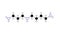 spermidine molecule, structural chemical formula, ball-and-stick model, isolated image aliphatic polyamine