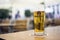 SPEYER, Germany - October 09, 2017: A Glass of Paulaner German