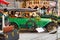 SPEYER, GERMANY - OCTOBER 2022: green PEUGEOT TORPEDO DOPPELPBAETON antique retro car 1912 in the Technikmuseum Speyer