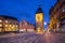 Speyer, Germany. Old Gate Altpoertel at dusk