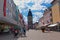 Speyer, Rhineland-Palatinate, Germany - July 7, 2019: View to the Altpoertel - Old Gate in Speyer