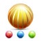 Sphere Ball Vector. Orb Shining. Round Button. Glossy Element. Cirlce Object. Magic Globe. Fluid Element. Jeweler Perl