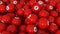 Sphere balls with numbers.Falling down.3D generated.Billiard ball.Red color.Abstract animation.