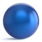 Sphere button round blue ball geometric shape basic circle