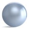 Sphere button round white silver ball geometric shape basic