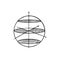 Sphere in the coordinate system. Section of a Mathematical circle. Calculation of the figure. Exact science is math