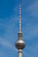 The sphere on the Fernsehturm TV tower in Berlin