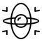 Sphere gyroscope icon, outline style