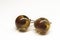 Sphere resin ball earrings closeup