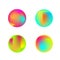 Sphere set colorful multicolor blend vector