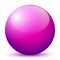 Sphere - Simple Purple Shiny 3D Sphere with Bright Reflection - Vector Illustration