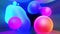 Spheres merge like liquid drops or metaballs move in-air smoothly, like underwater. Abstract liquid gradient of colors
