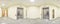 Spherical 360 degrees panorama projection, panorama in interior empty long corridor with doors and entrances to different rooms an