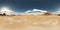 Spherical 360 degrees seamless panorama with a desert landscape