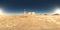 Spherical 360 degrees seamless panorama with goddess Hathor and temple of Edfu in a desert