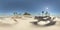 Spherical 360 degrees seamless panorama with a lonely island