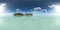 Spherical 360 degrees seamless panorama with a lonely island