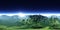 Spherical landscape panorama with trees, HDRI