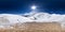 Spherical panorama of the Pamir mountain. Slope of Lenin Peak to an altitude of 5800 meters. Spherical panorama 360