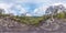 Spherical panoramic photograph of a valley in regional Australia