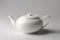 Spherical teapot white porcelain