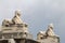 Sphinges upon a grave at Nice Castle Cemetery, France