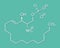 Sphingosine-1-phosphate S1P signaling molecule. Skeletal formula.