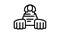 sphinx egypt monument line icon animation