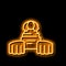 sphinx egypt monument neon glow icon illustration