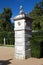 Sphinx on the gate piers at Chiswick House and Gardens, London, UK