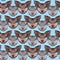 Sphinx head seamles pattern background. Low poly vector design.