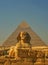 Sphinx and pyramid