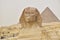 The Sphinx and the Pyramid in Giza Egypt