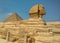 Sphinx and Pyramid of Keops in Egypt