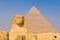 Sphinx and pyramids at Giza, Cairo