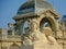 Sphinx statue , detail of the Castle of chantilly, france