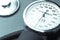 Sphygmomanometer blood pressure meter and stethoscope