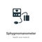 Sphygmomanometer vector icon on white background. Flat vector sphygmomanometer icon symbol sign from modern health and medical