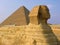 Sphynx and pyramids in Giza