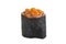 spice roll with caviar and finely chopped crab