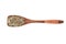 Spice sage dried in wooden spoon isolated on a white background